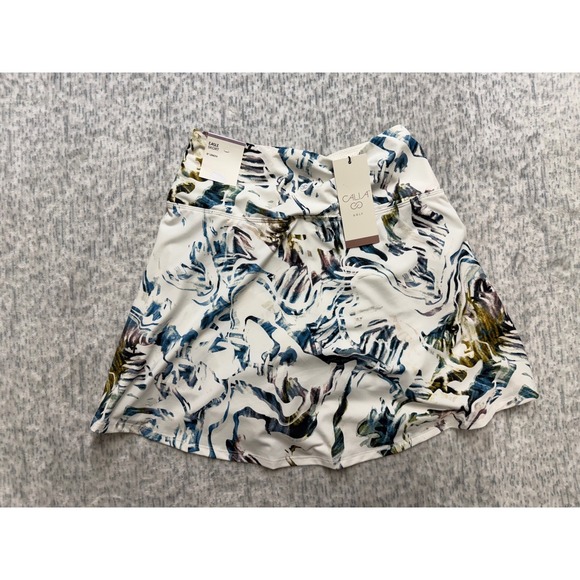 Calia Eagle 15 Golf Skort Womens XS Moss Print Multi Blue Green WCG17031P NWT - Picture 3 of 5
